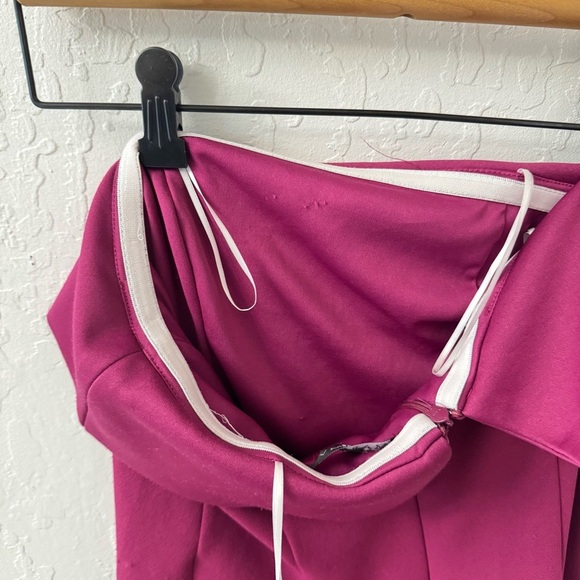 Marina Pink Purple Off Shoulder Fit Flare Midi Dress XS - Picture 4 of 8